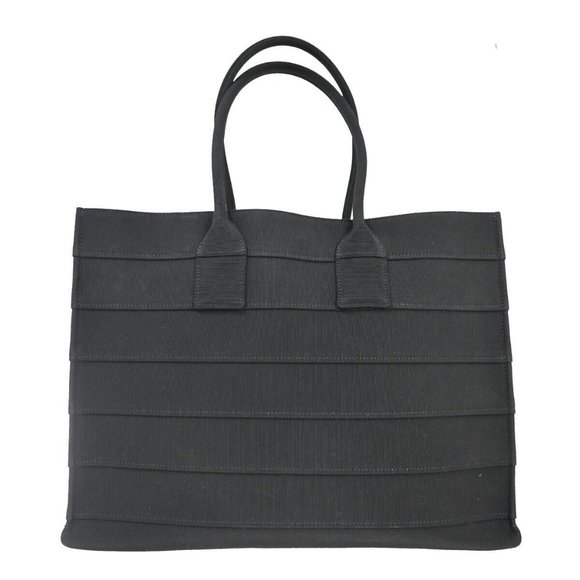 SALVATORE FERRAGAMO Signature Shoulder Tote Bag Canvas Leather Black GHW 57RJ307 - Picture 8 of 16